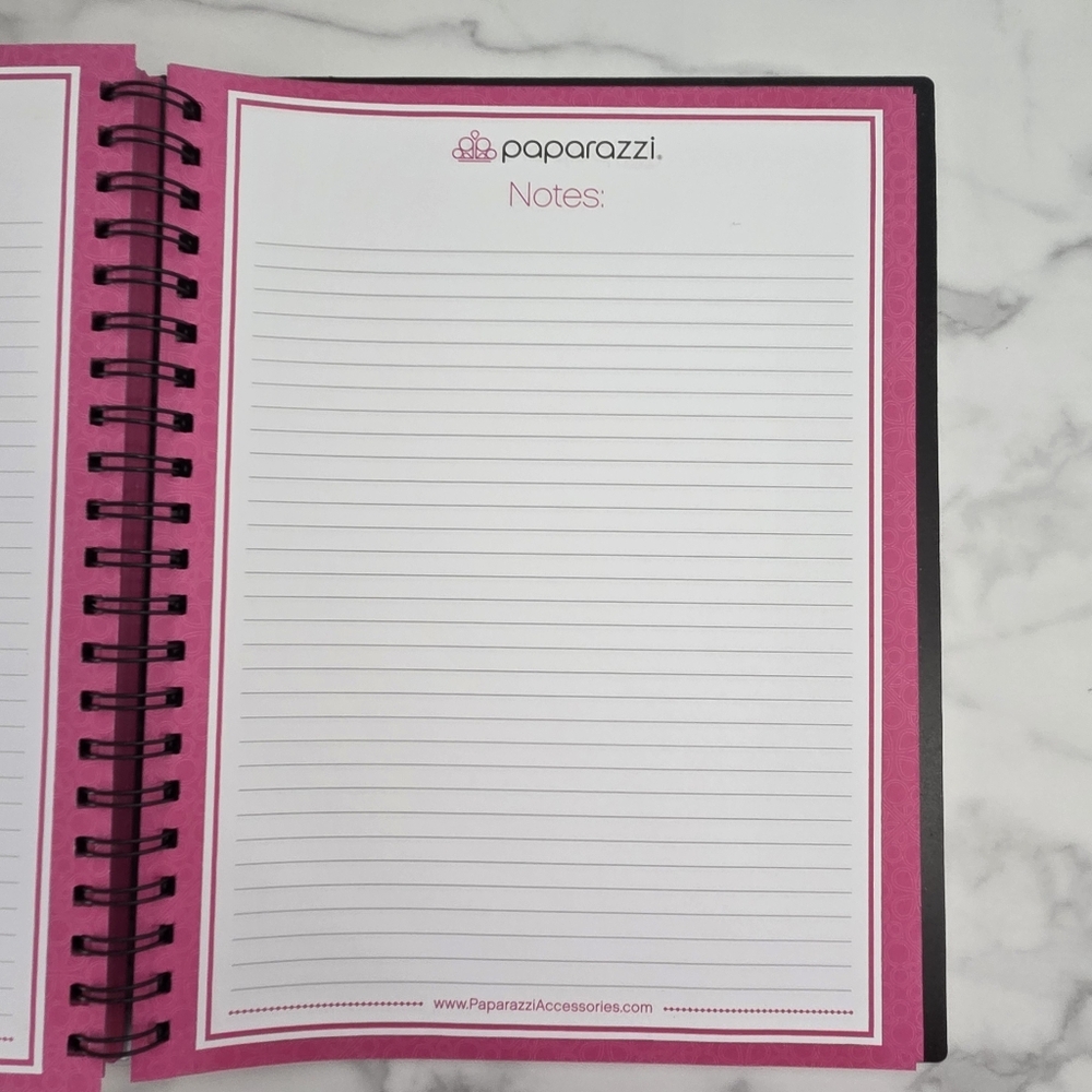 Paparazzi Consultant Organizer Black and Pink Party Planner Spiral Bound - Picture 11 of 15